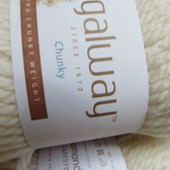 Diamond galway Chunky wool yarn, lot of 3 balls, 100g each, 112 m each, - Picture 4 of 5